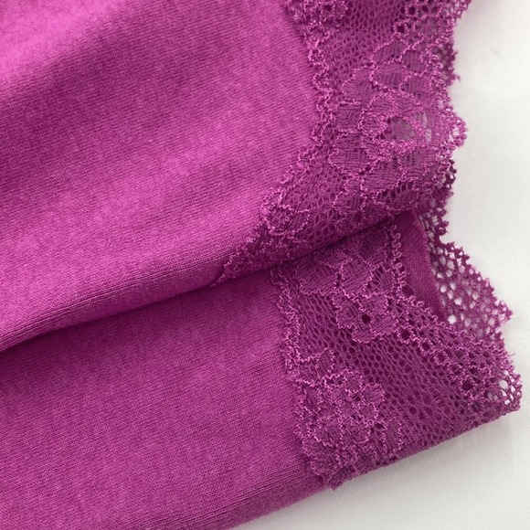 Old Navy Women's Purple Lace Trim Tank Top Size XL Cotton Blend - Picture 7 of 7